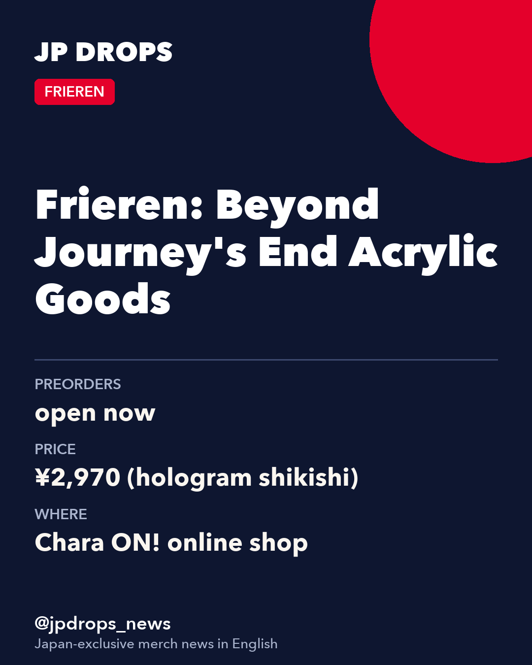 Frieren: Beyond Journey's End Acrylic Goods