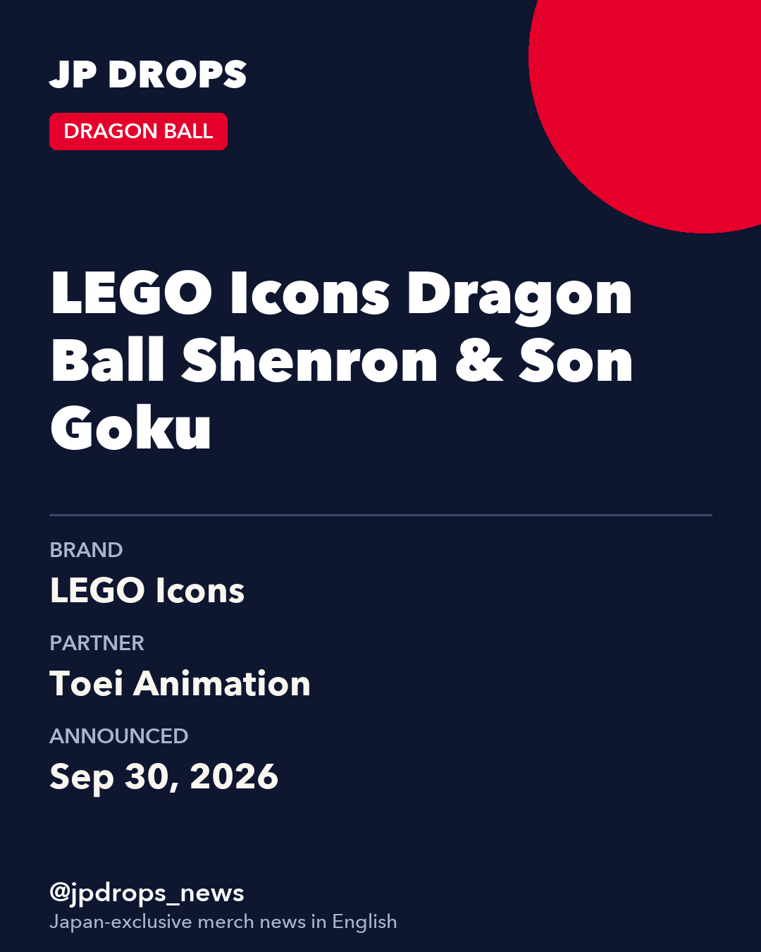 LEGO Icons Dragon Ball Shenron & Son Goku