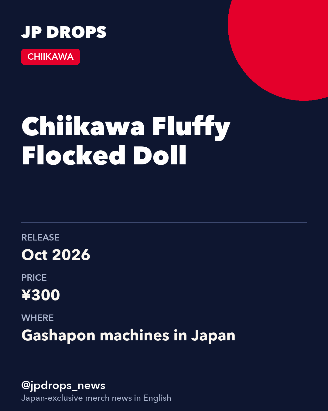 Chiikawa Fluffy Flocked Doll