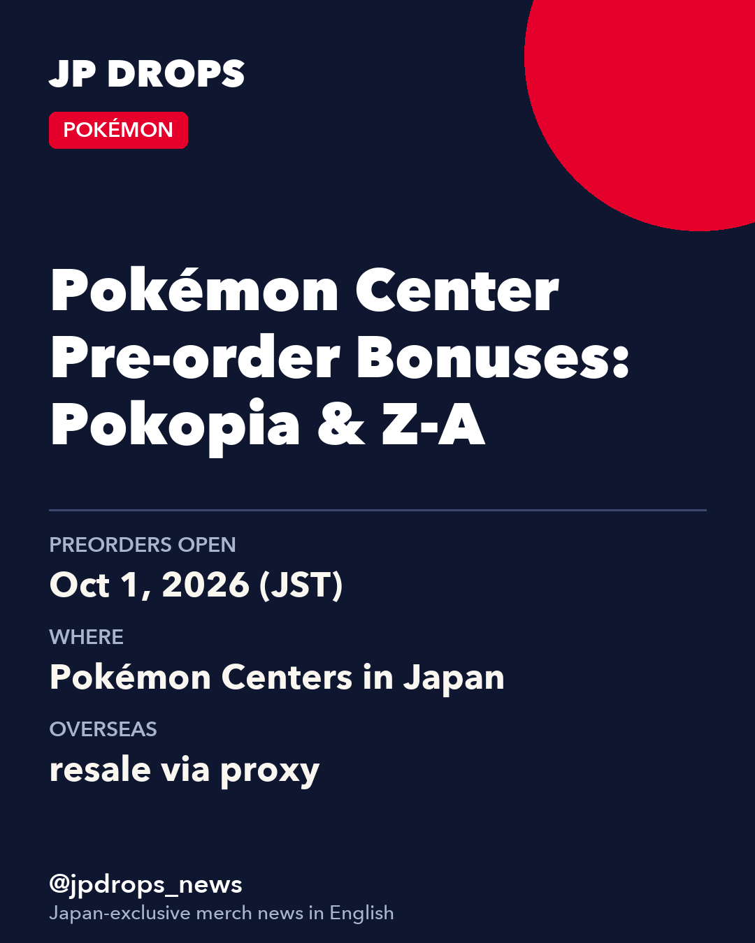 Pokémon Center Pre-order Bonuses: Pokopia & Z-A