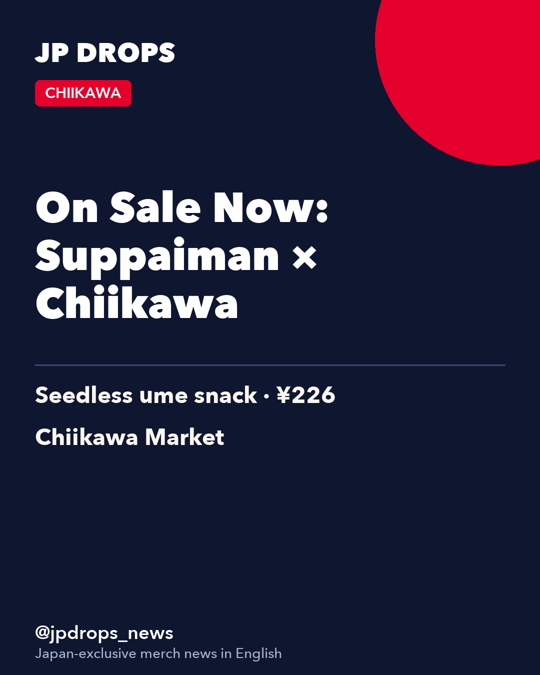 On Sale Now: Suppaiman × Chiikawa