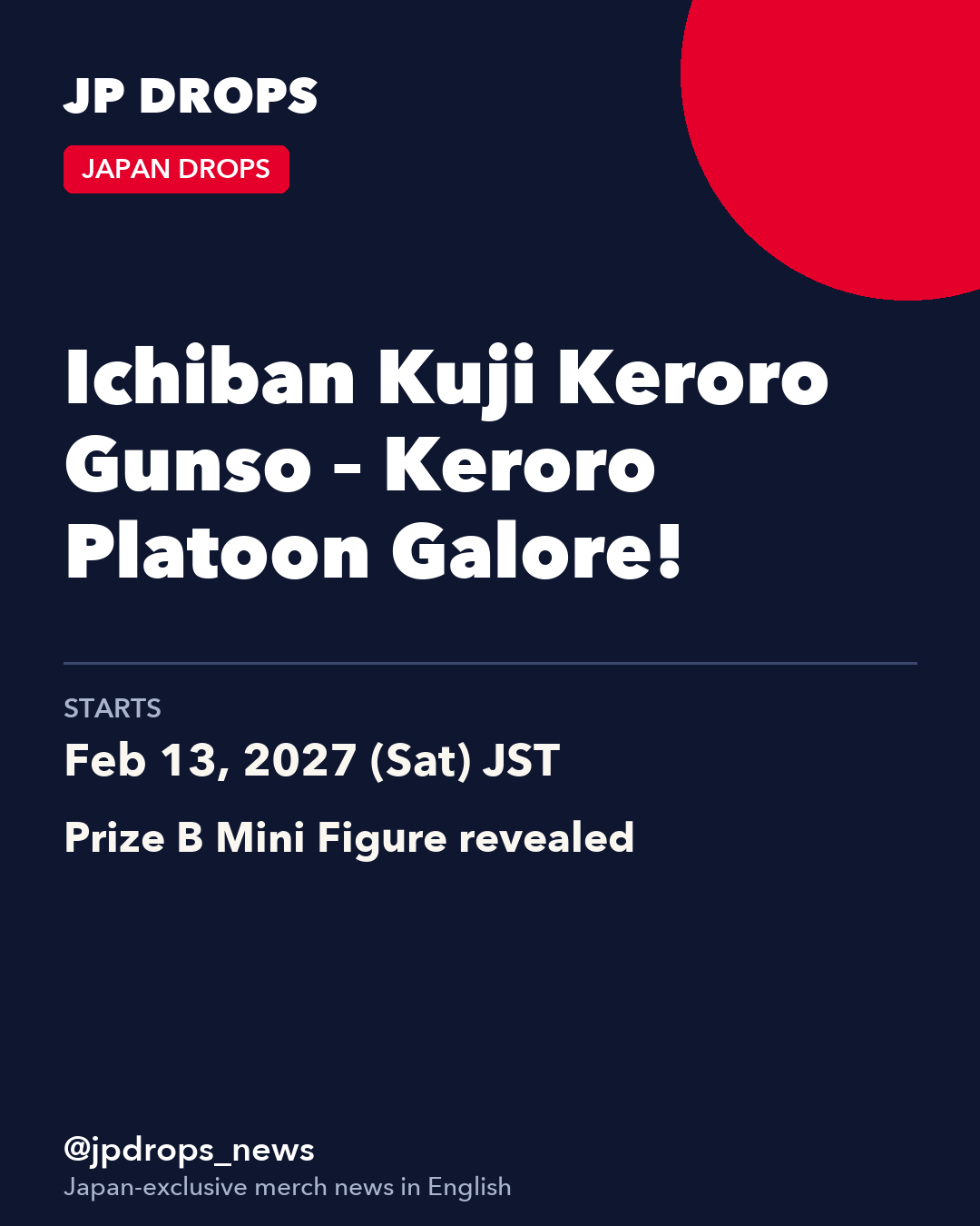 Ichiban Kuji Keroro Gunso – Keroro Platoon Galore!