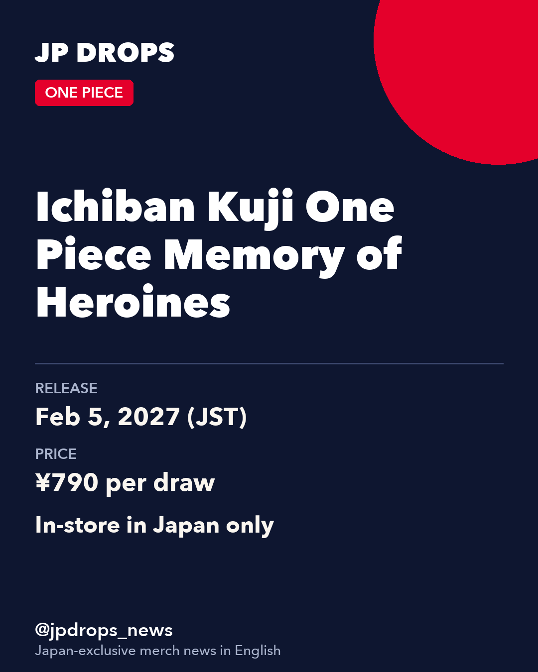 Ichiban Kuji One Piece Memory of Heroines