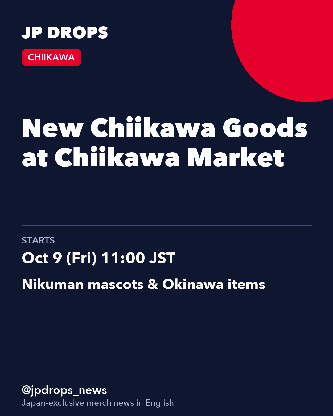 New Chiikawa Goods at Chiikawa Market