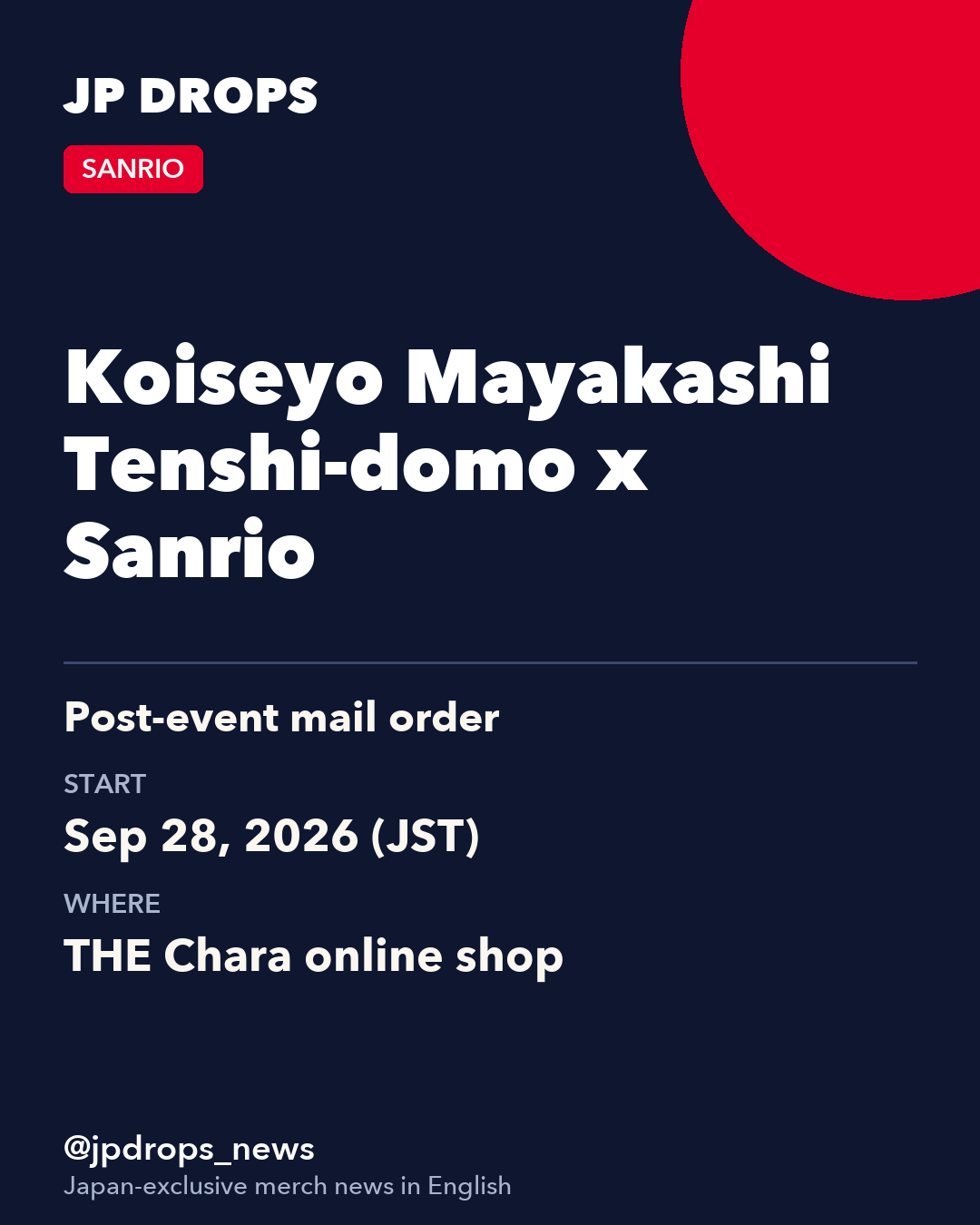 Koiseyo Mayakashi Tenshi-domo x Sanrio