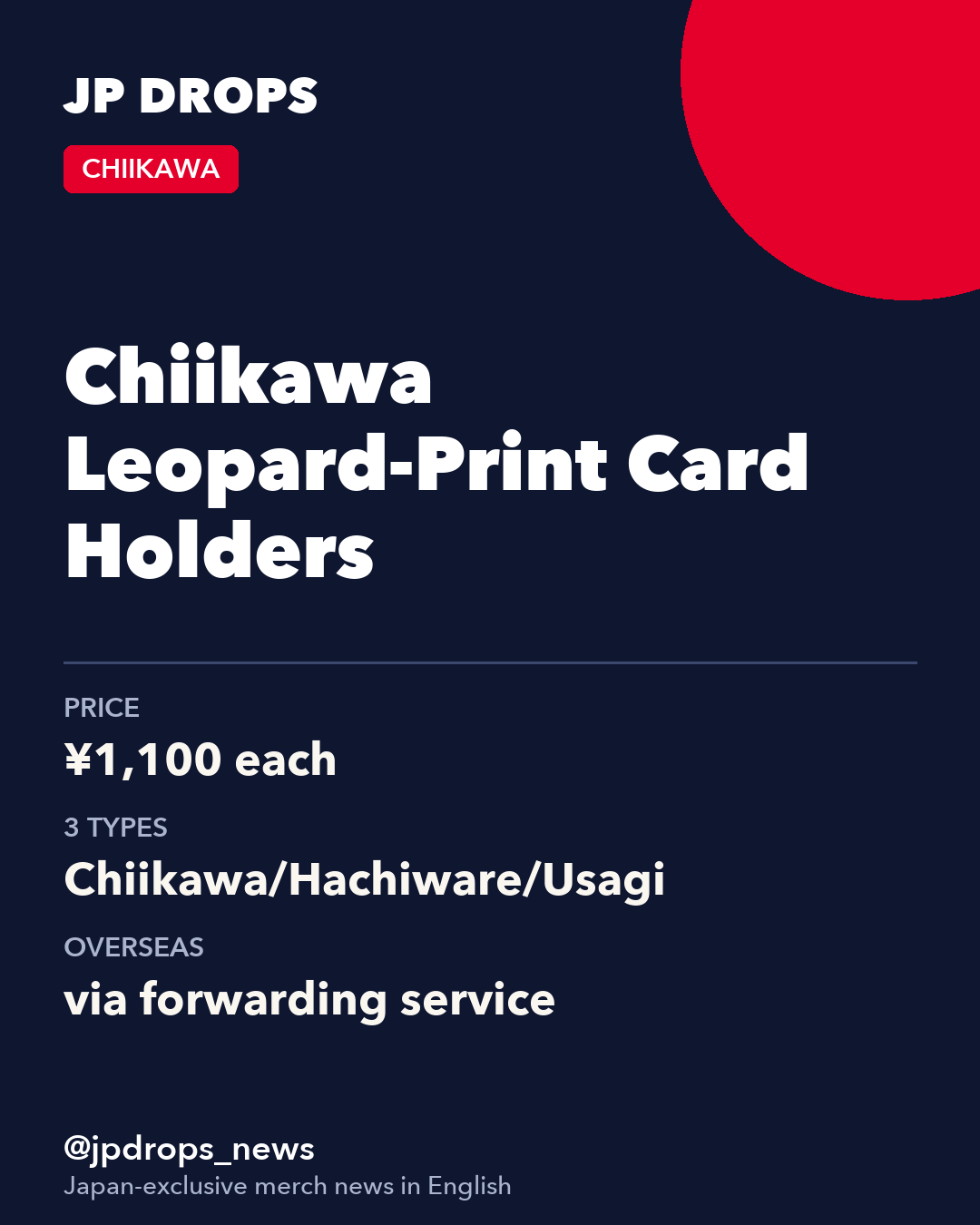 Chiikawa Leopard-Print Card Holders